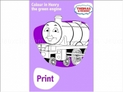 Play Thomas henry the green engine coloring
