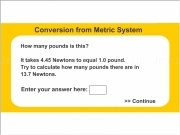 Play Conversion from metric system