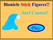 Play Bionicle stick figures - surf contest