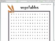 Play Vegetables wordsearch
