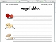 Play Vegetables writing
