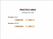 Play Practice area - multiplication table