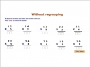 Play Worksheet2 multiplication 2d