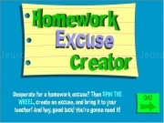 Play Homework excuse creator