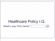 Play Healthcare policy iq test