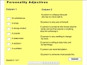 Play Personality adjectives upper inter