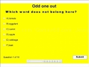 Play Odd one out beginner revision