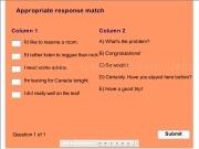 Play Appropriate response match 2