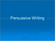 Play Pm persuasive writing