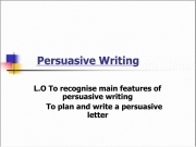 Play Persuasive writing features