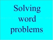Play Solving word problems