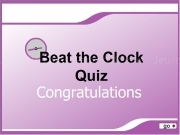 Play Beat the clock quiz - congratulations