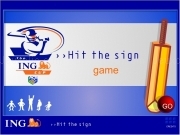 Play Ing cricket - hit the sign