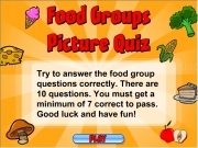 Play Food groups picture quiz