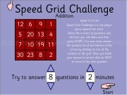 Play Spieed grid challenge - addition