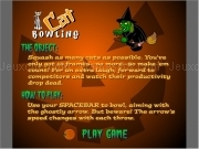 Play Halloween cat bowling