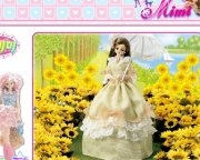 Play Barbie sun flowers puzzle