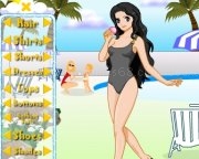 Play August holidays dress up game