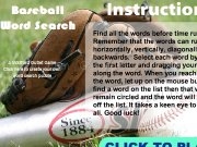 Play Baseball word search