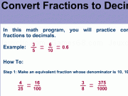 Play Fractions to Decimals