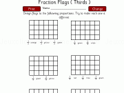 Play Fraction flags thirds