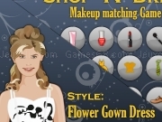 Play Game shop n dress make up matching game flower gown