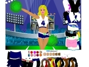 Play Dress Up Doll Football Cheerleader