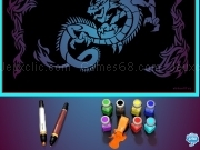 Play Blacklight Poster Dragon Flames