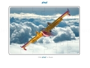 Play Jigsaw Puzzle Yellow Plane Clouds