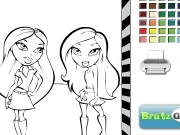 Play Bratz and a friend coloring