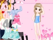 Play Tiny blue girl dress up