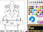Play James the red engine coloring