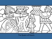 Play The queen of hearts coloring