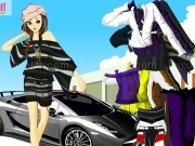 Play Black Ferrari dress up girl