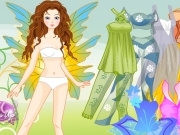 Play Green butterfly girl dress up