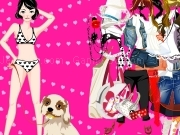 Play Girl and dog dress up