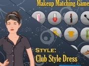 Play Shp and dress mekeup matching game - Club style dress
