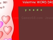 Play Valentine word drop game
