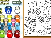 Play Winter holiday coloring pages