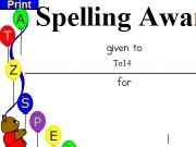 Play Spelling award