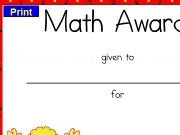 Play Math award