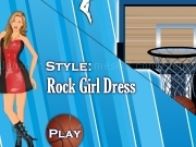 Play Shop n dress basket ball game - style rock girl dress