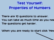 Play Test yourself - properties of numbers