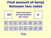 Play Find amount of tones between two notes