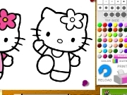 Play Hello kitty coloring