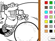 Play Golf man coloring