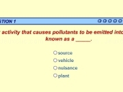 Play Causes polluant quiz