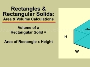 Play Area and volume calculations - rectangles and rectangular solids