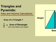 Play Area and volume calculations - triangles and pyramids