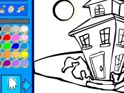 Play Strange house coloring
